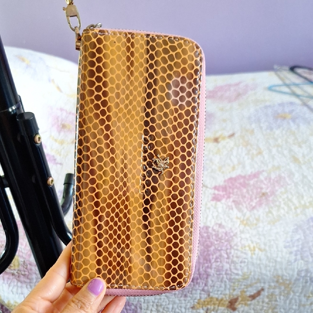 Brown Snake Print Wallet